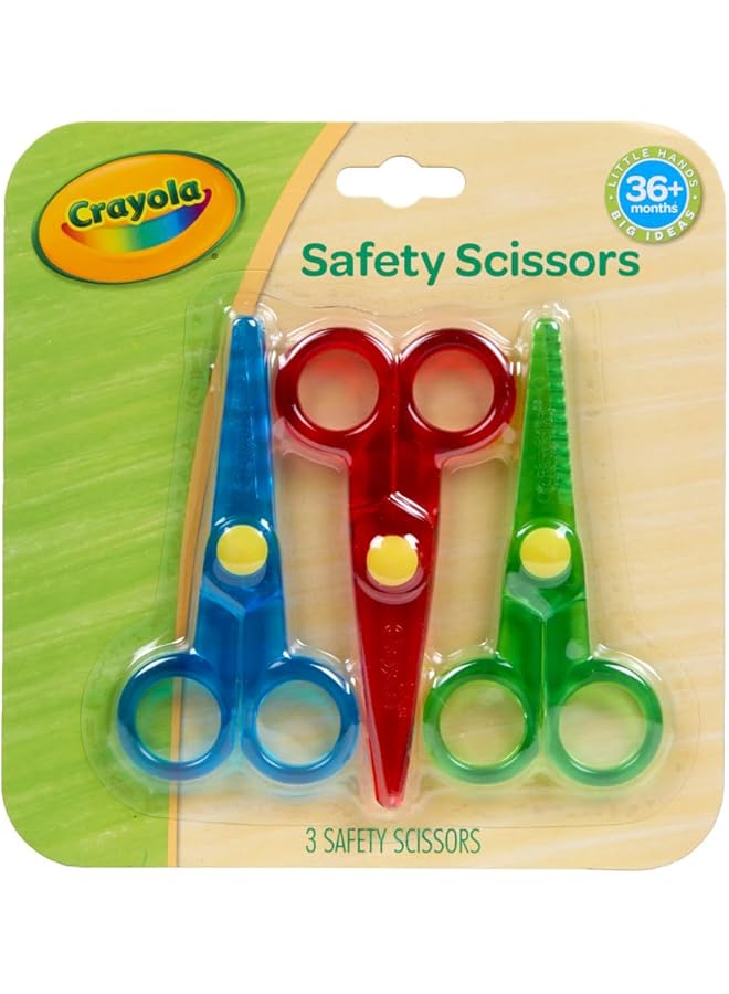 Crayola My First Safety Scissors Toddler Art Supplies 3Ct Assorted - Image 1
