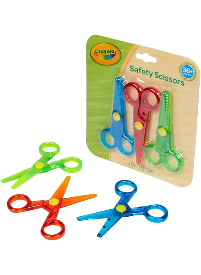 Crayola My First Safety Scissors Toddler Art Supplies 3Ct Assorted - Image 2
