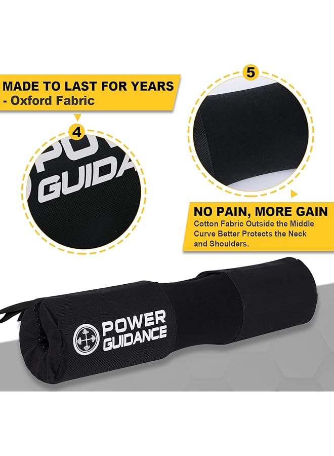 POWER GUIDANCE Barbell Squat Pad Neck & Shoulder Protective Pad Built In Velcro Straps And Anti Skid Points For Squats - Image 4