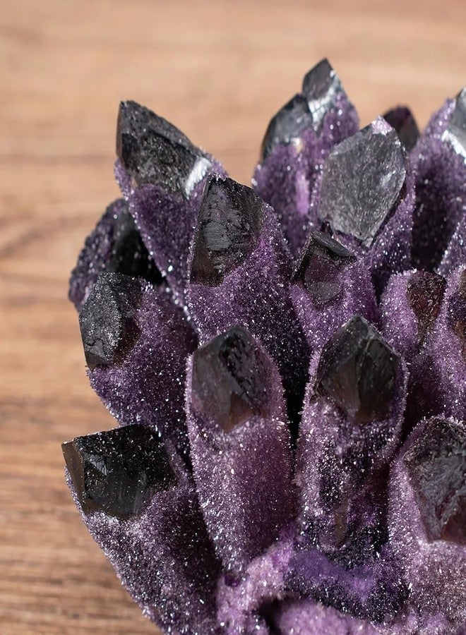 Divinity Healing Crystals The Certified Natural Amethyst Pure Quartz Family Phantom Cluster Geodes - Rare Earth Natural Formations (Amethyst Family Cluster) - Image 5