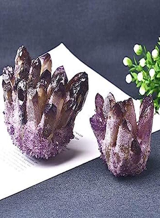 Divinity Healing Crystals The Certified Natural Amethyst Pure Quartz Family Phantom Cluster Geodes - Rare Earth Natural Formations (Amethyst Family Cluster) - Image 4