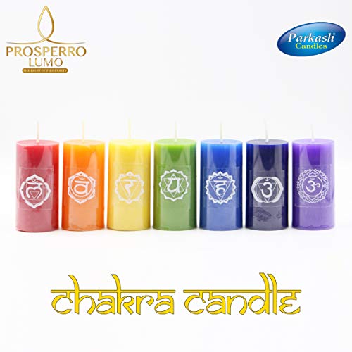 PROSPERRO LUMO Parrafin Wax Chakra Candle, Set of 7 - Image 3