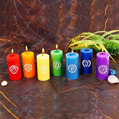 PROSPERRO LUMO Parrafin Wax Chakra Candle, Set of 7 - Image 5