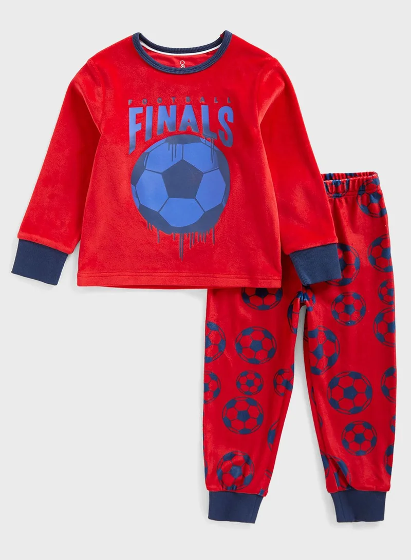 مذركير Kids Football Print Sweatshirt & Sweatpants Set