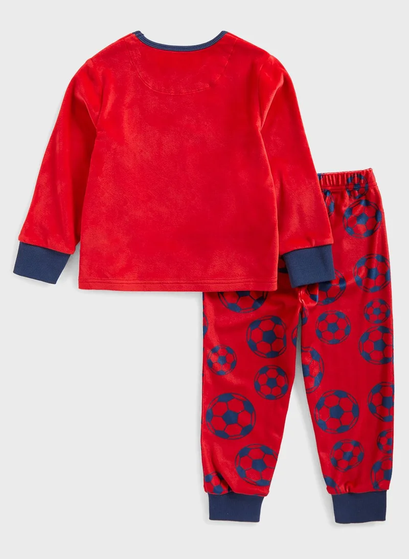 مذركير Kids Football Print Sweatshirt & Sweatpants Set