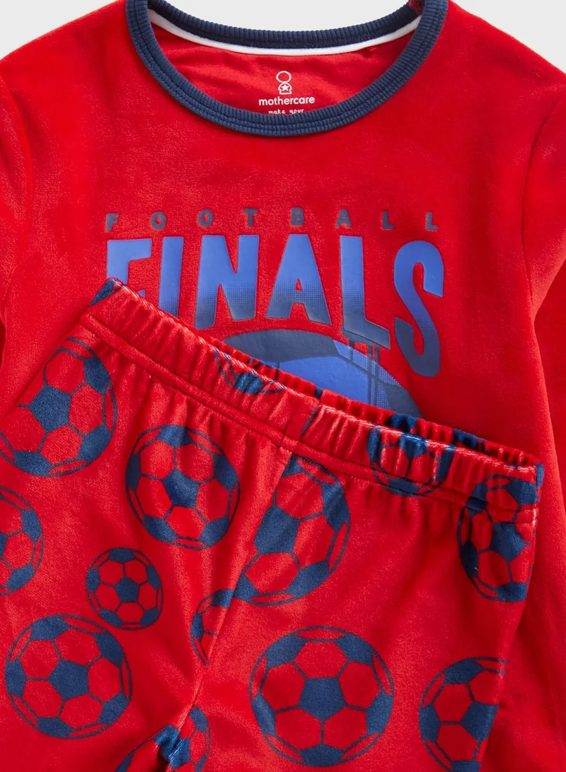 مذركير Kids Football Print Sweatshirt & Sweatpants Set