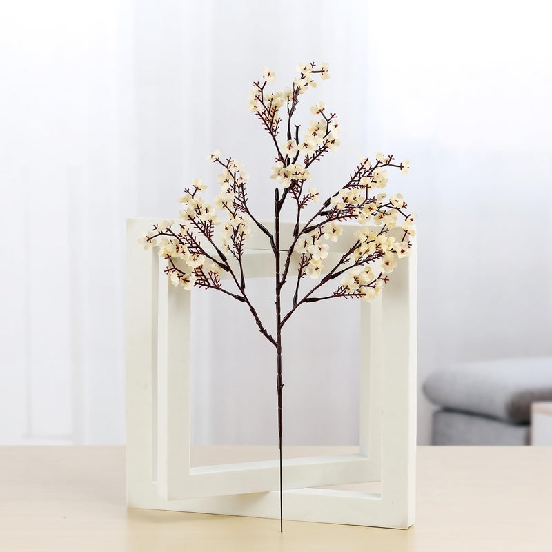JAKY Global JAKY-Global Babys Breath Fabric Cloth Artificial Flowers 6 Bundle European Fake Silk Plants Decor Wedding Party Decoration Bouquets Real Touch DIY Home Garden (Champagne) - Image 4