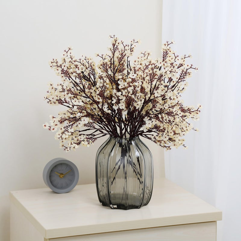 JAKY Global JAKY-Global Babys Breath Fabric Cloth Artificial Flowers 6 Bundle European Fake Silk Plants Decor Wedding Party Decoration Bouquets Real Touch DIY Home Garden (Champagne) - Image 5