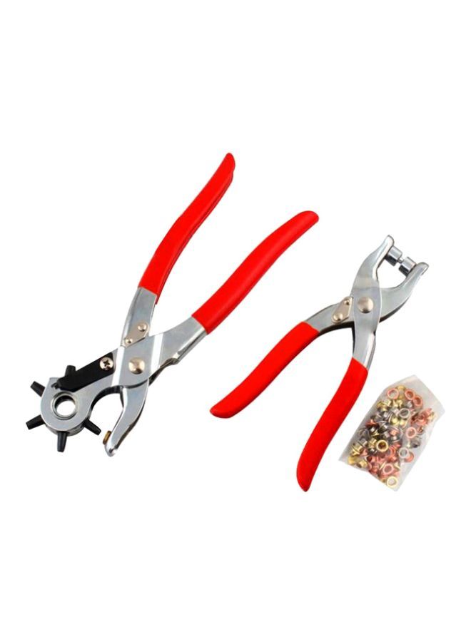 نيبمينينت طقم زرادية من قطعتين لثقب الأحزمة فضي / أحمر  - Image 1