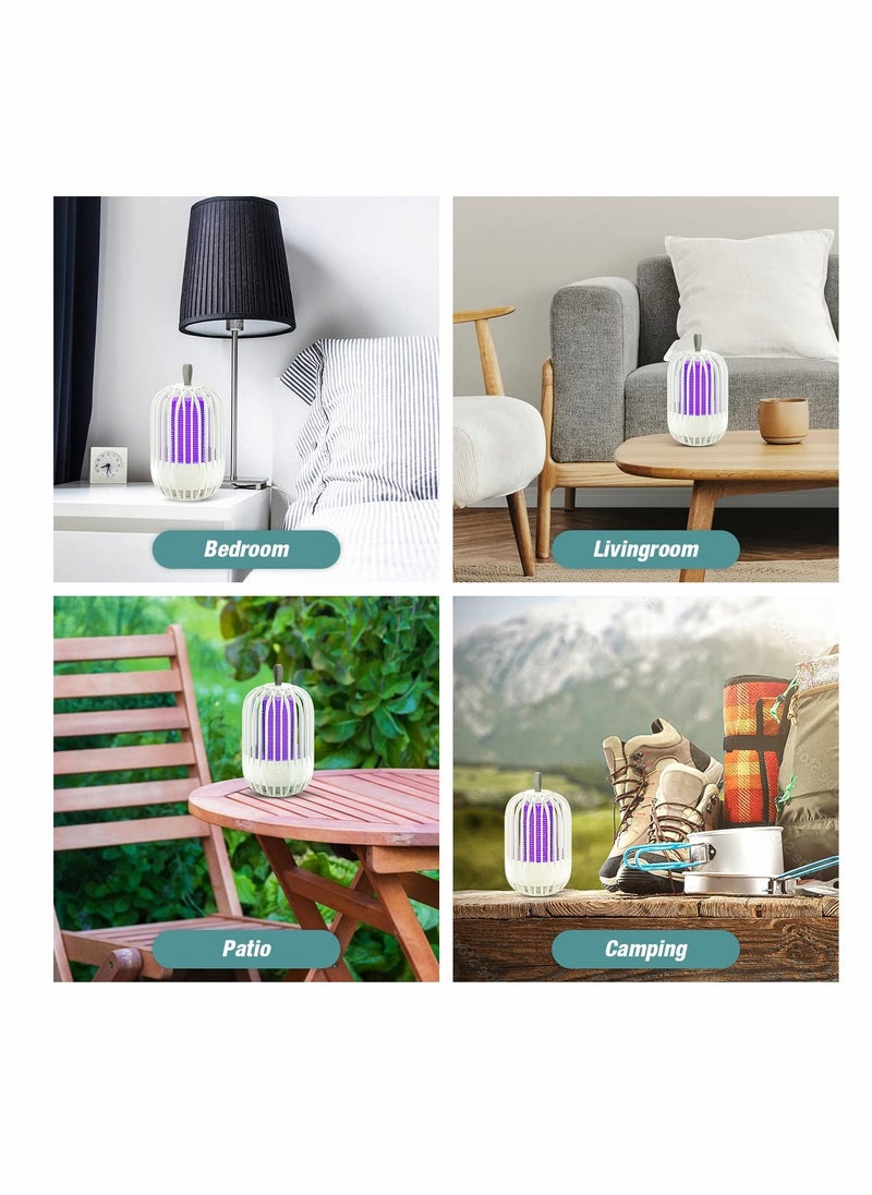 Lamp Bug Zapper Rechargeable Dual Function Mosquito Zapper Lamp Bug Zapper, Dual Lighting Mode LED UV Eclectic Zapper Kills Bugs on Contact Standard Bulb Sockets
