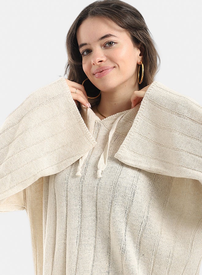 Andora Long Sleeves Self Patterened Knitted Pullover _ - Image 4