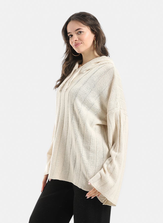 Andora Long Sleeves Self Patterened Knitted Pullover _ - Image 2