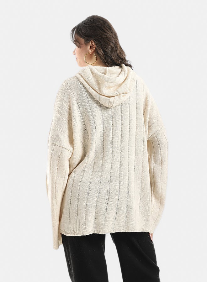 Andora Long Sleeves Self Patterened Knitted Pullover _ - Image 3