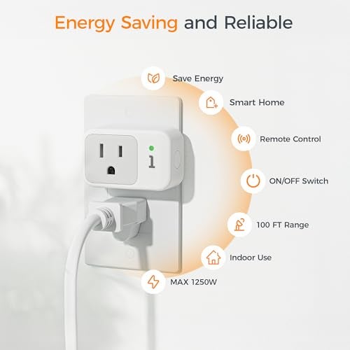 TESSAN Wireless Remote Control Outlet, TESSAN Electrical Wall Plug with ON/Off Light Switch for Indoor String Lights, Lamps, Home Appliances, 100ft Range (2 Remotes + 5 Outlets) - Image 5