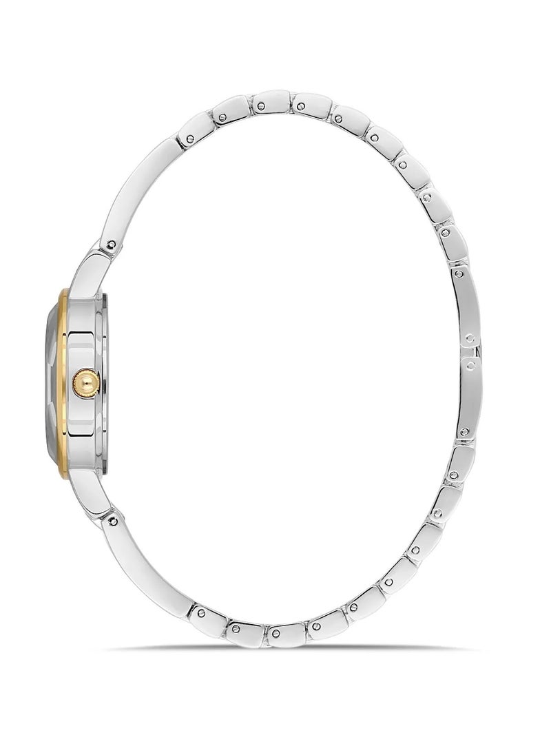 OMAX - Omax Women's Silver Luxury Wrist Watch, Watches for Women, Stainless Watches, Luxury Steel Band, Gold Round Dial, Waterproof Watch, 1 Year Warranty - Image 1
