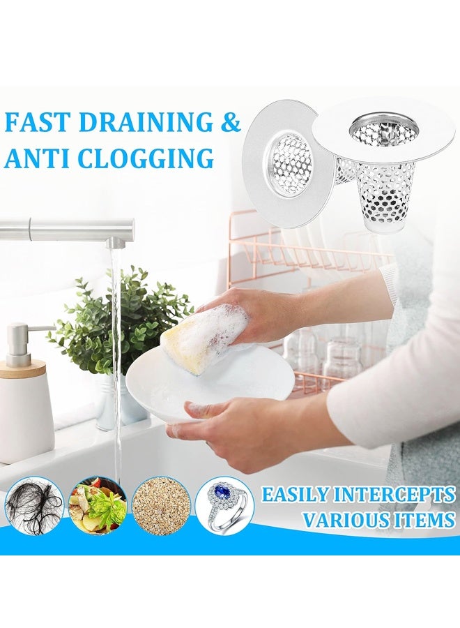 3PCS Bathroom Sink Drain Strainers,Cone Shaped Floor Drain Replacement Fit Hole, for Laundry Floor Drain, Bathtub, Kitchen Slop Basket Filter Trap - Image 4