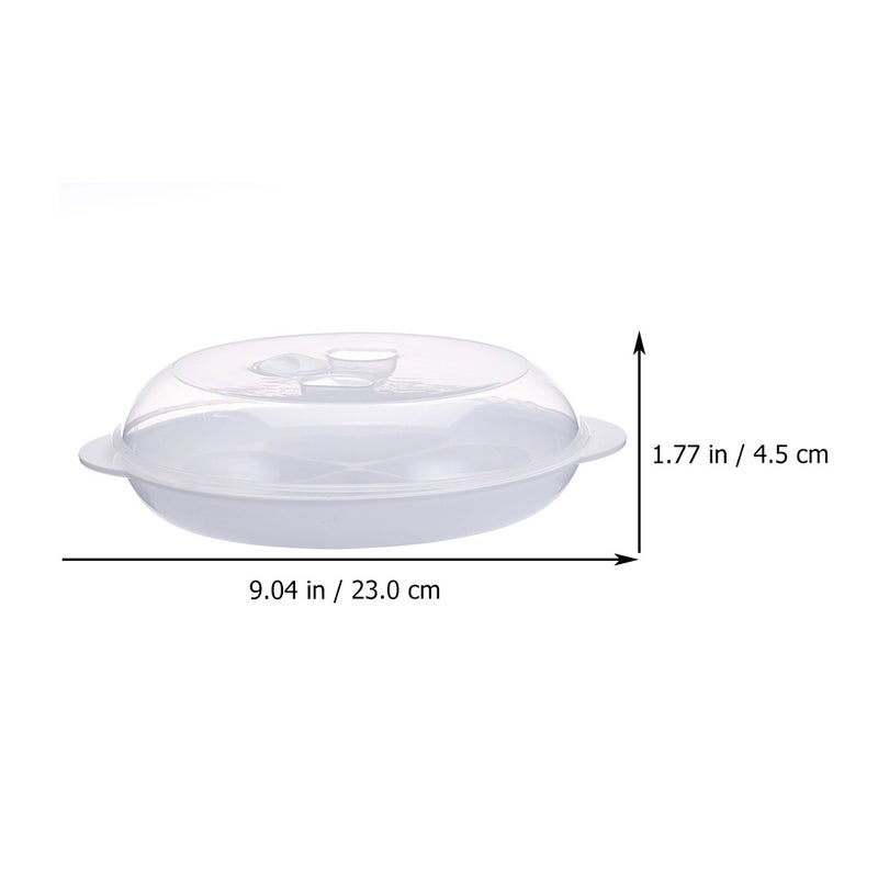 1Pc Kitchen Bakeware Microwave Oven Steamer Heart Shaped Mold (White) - Image 2
