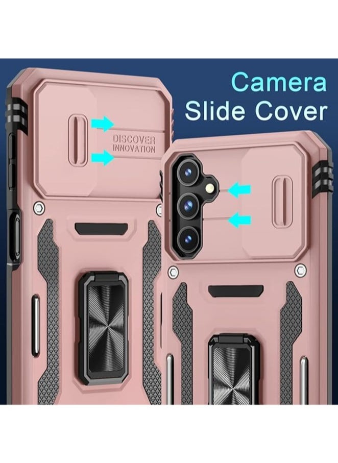 TEAM LUXURY Samsung Galaxy S24Plus Case, Slide Camera Cover, Built in Rotate Ring Kickstand, Heavy Duty Shockproof Protective Case  - Image 3