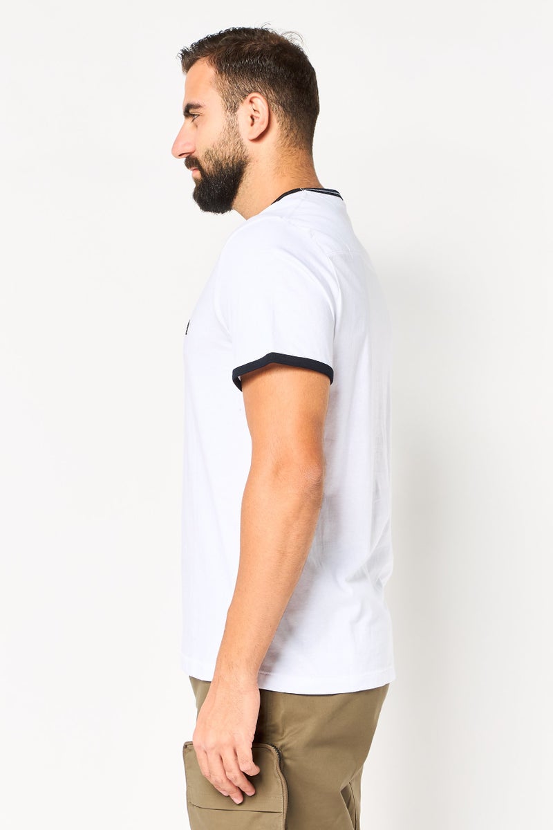 French Connection Men Crew Neck Short Sleeve Brand Logo T-Shirt, White - Image 2