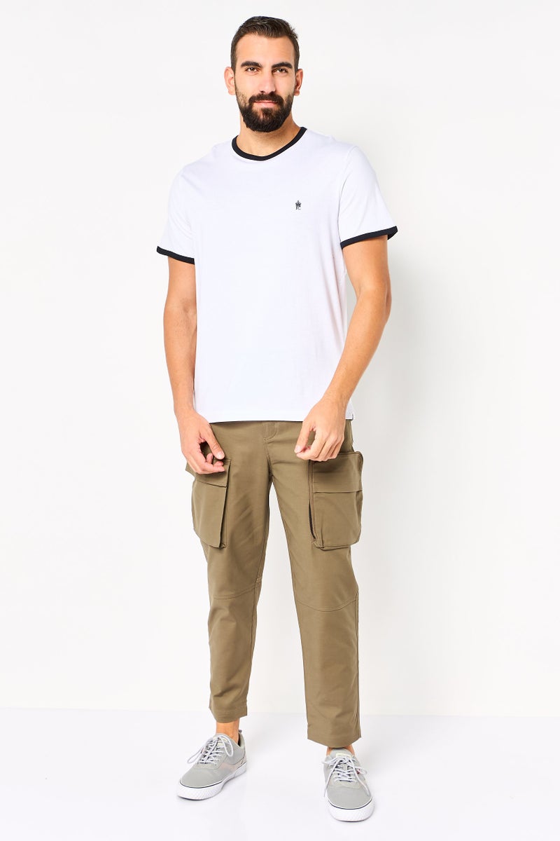 French Connection Men Crew Neck Short Sleeve Brand Logo T-Shirt, White - Image 4