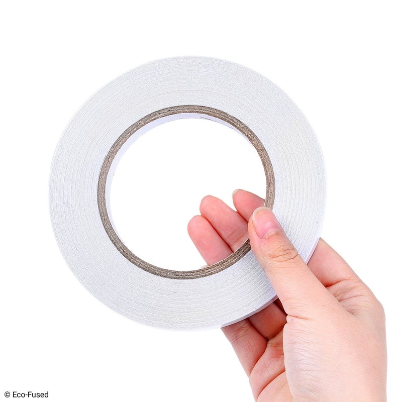 EcoFused Premium Double Sided Adhesive Tape for Arts and Crafts DIY and Office Quick and Easy to Use on Paper Glass Plastic Wood Metal and Fabric 2 Rolls 4 X 55 Yards - Image 2