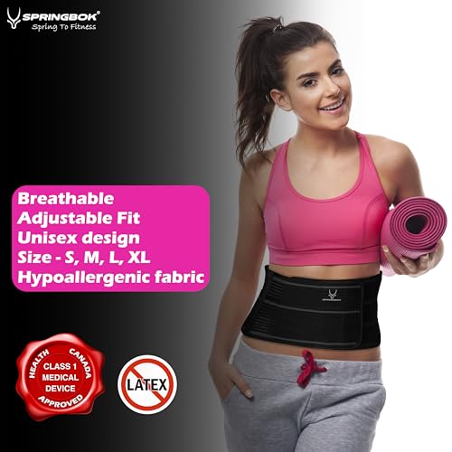 SPRINGBOK Abdominal Binder & Compression Wrap – Adjustable Post-Surgery Recovery Belt| Stomach Support for Hernia, C-Section, Waist Pain & Core Compression Relief-Unisex - Image 5