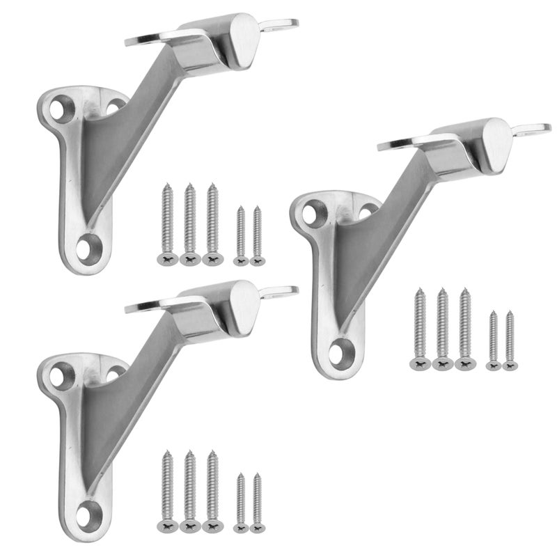 YANYUCB 3Handrail Brackets304 Stainless Steel Handrail Stair BracketsHeavy Duty Support Hardware for StairwaysHome or Office Staircase Hand Rail Bracket with Screws3 Pack - Image 2