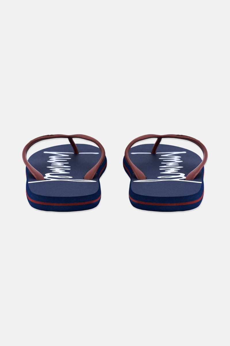 Hummel Men Brand Logo Flip Flop Slippers, Navy - Image 3