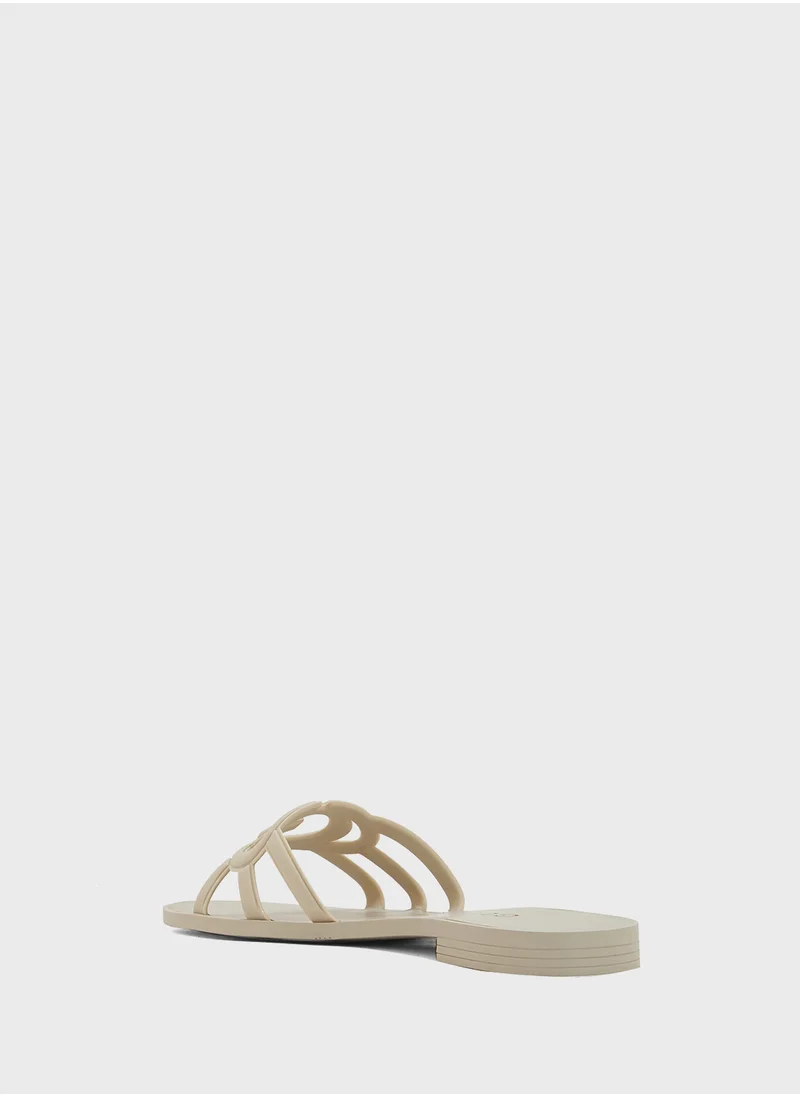 GUESS Multi Strap Low Heel Sandals
