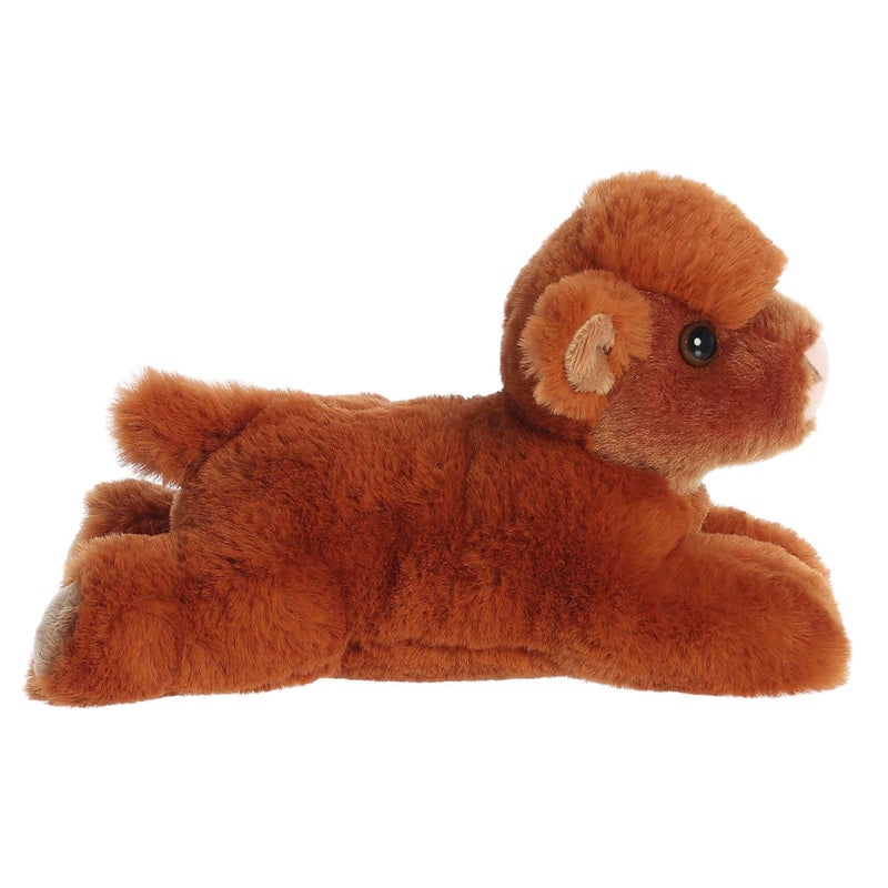 Aurora Adorable Mini Flopsie Highland Cow Calf Stuffed Animal - Playful Ease - Timeless Companions - Brown 8 Inches - Image 3