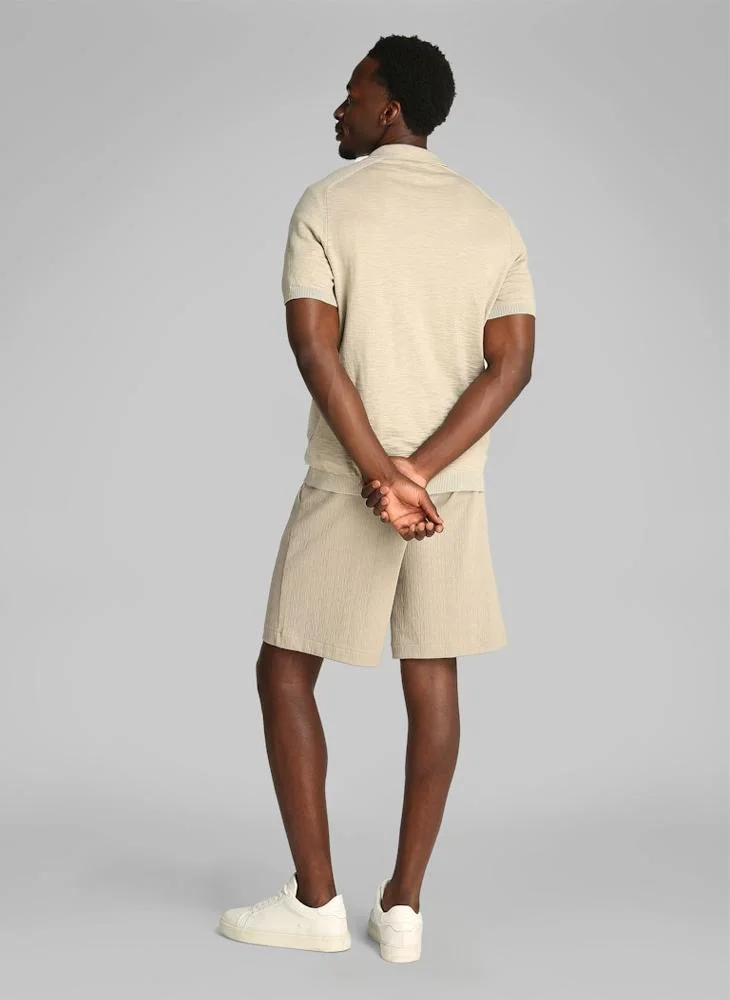 CALVIN KLEIN Knitted Slub Texture Polo