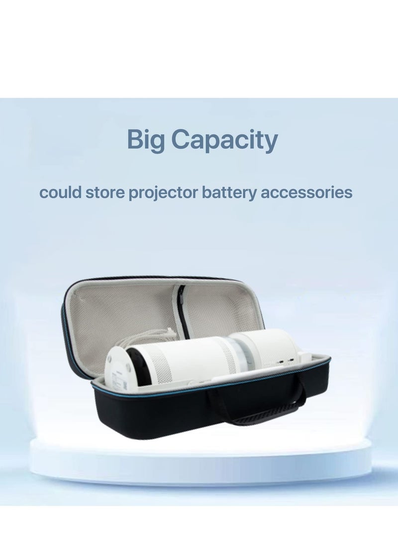 SYOSI Carrying Case for Samsung The Freestyle Projector Protective Case The Projector and Battery with Accessories EVA Portable Protect Box for Samsung Internal Partition Friction-Proof Black  - Image 4