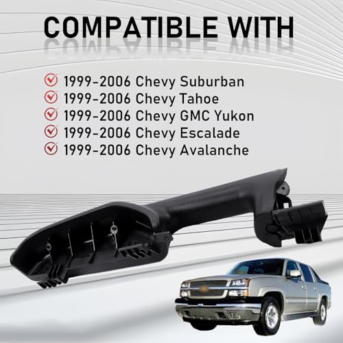 Gagsu Front Door Armrest Handle Right Passenger Side 12472876 Compatible with 1999-2006 Chevy Suburban/Tahoe, GMC Yukon/Avalanche, Cadillac Escalade, Passenger Side Interior Door Armrest Handle, Black - Image 2