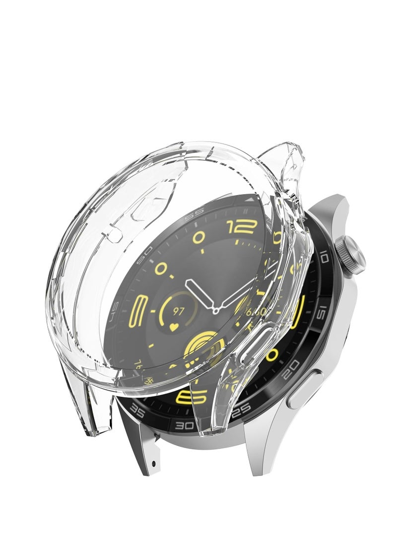 Generic - Case Compatible with Huawei Watch GT4 46mm Screen Protector Protective Case Flexible TPU Screen Protector Case Scratch-Resistant Cover Protective (Clear) - Image 1