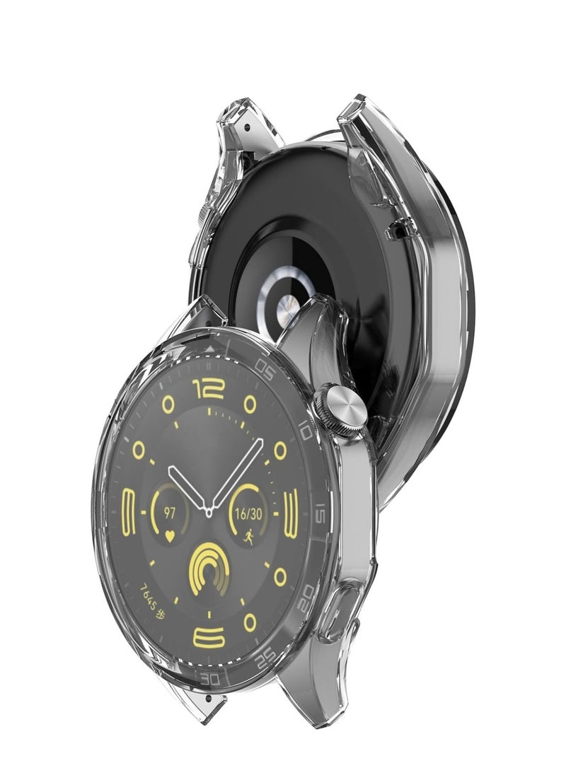 Generic - Case Compatible with Huawei Watch GT4 46mm Screen Protector Protective Case Flexible TPU Screen Protector Case Scratch-Resistant Cover Protective (Clear) - Image 1
