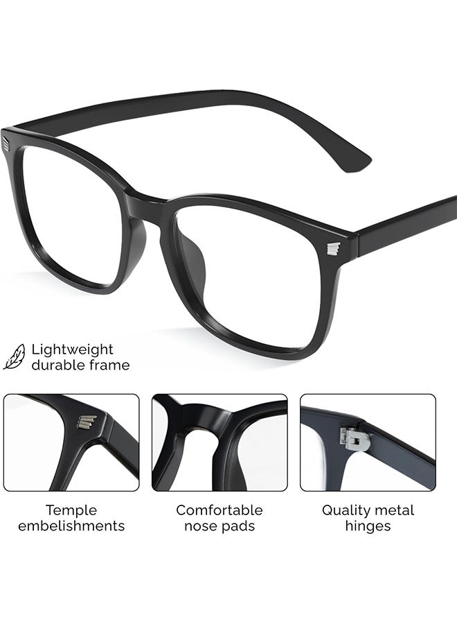 JS Blue Light Glasses for Men and Women, Filter Blue-Light Blocking Eyeglasses, Ultra Light Reading TV PC Phone Computer, Fashion Gaming Eye Glasses - Image 3
