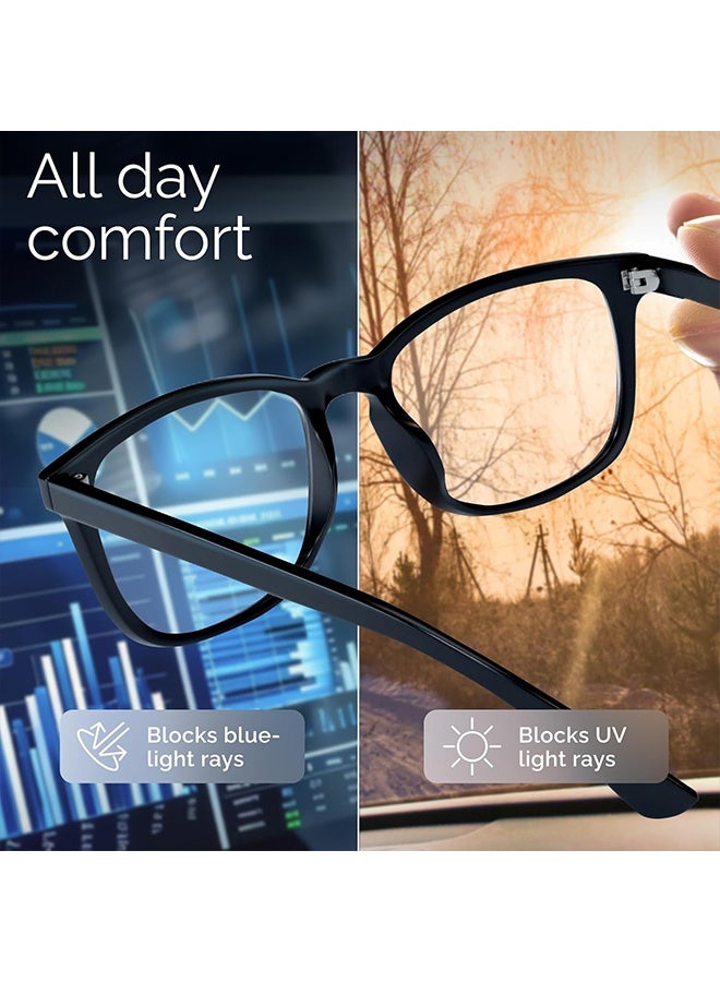 JS Blue Light Glasses for Men and Women, Filter Blue-Light Blocking Eyeglasses, Ultra Light Reading TV PC Phone Computer, Fashion Gaming Eye Glasses - Image 5