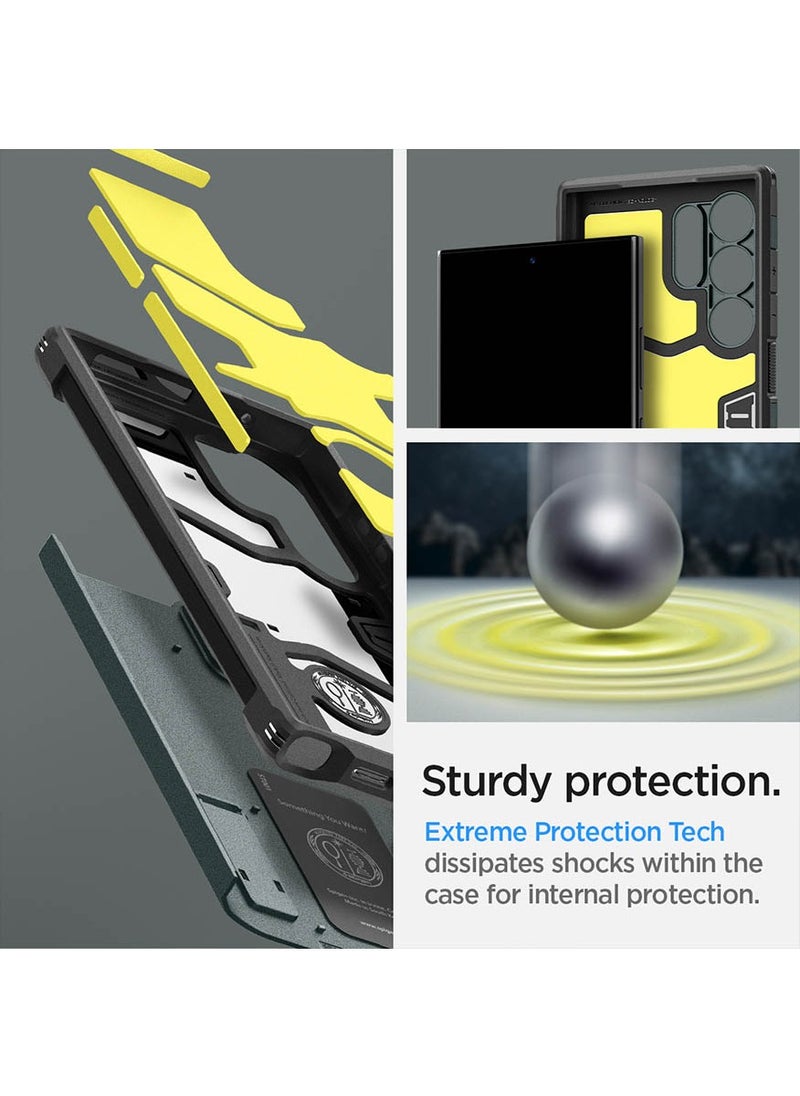 Spigen - Tough Armor for Samsung Galaxy S24 ULTRA case cover with Extreme Impact Foam - Abyss Green - Image 1
