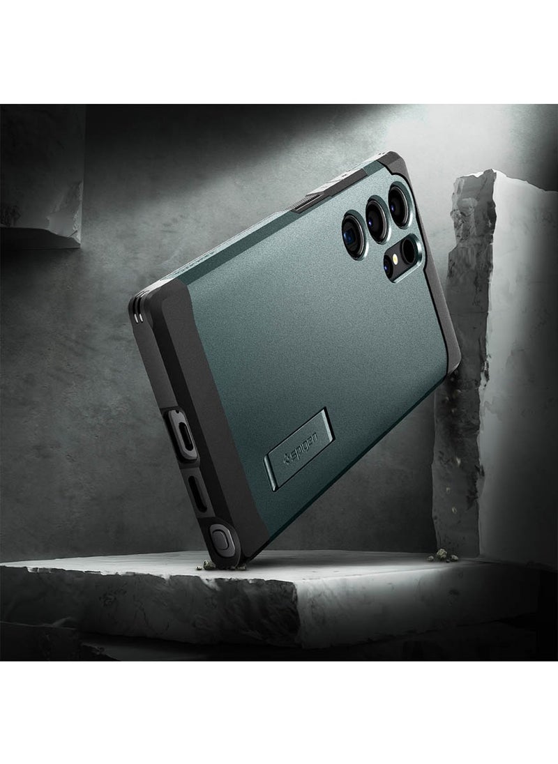 Spigen - Tough Armor for Samsung Galaxy S24 ULTRA case cover with Extreme Impact Foam - Abyss Green - Image 1