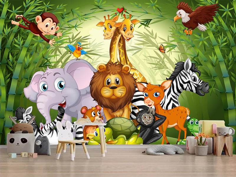 DECOR PRODUCTION All Your Design Cartoon Design Kids Theme Vinyl Poster Animals Wallpaper Wall Sticker for Home Decor, Living Room, Bedroom,Kids Room, Play Room (Self Adhesive Vinyl, 3x4 feet i.e 36x48 inch)_05c - Image 3