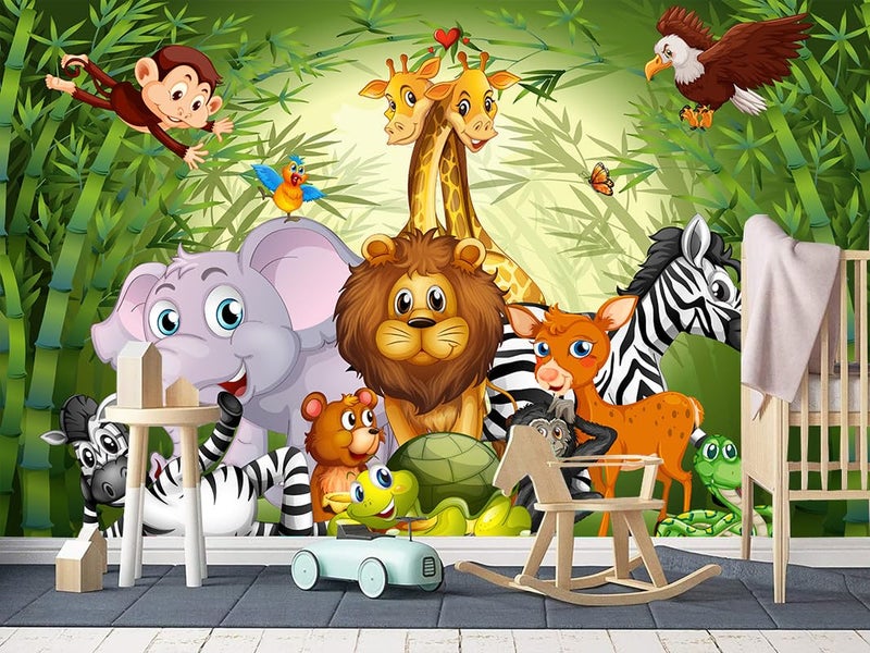 DECOR PRODUCTION All Your Design Cartoon Design Kids Theme Vinyl Poster Animals Wallpaper Wall Sticker for Home Decor, Living Room, Bedroom,Kids Room, Play Room (Self Adhesive Vinyl, 3x4 feet i.e 36x48 inch)_05c - Image 4