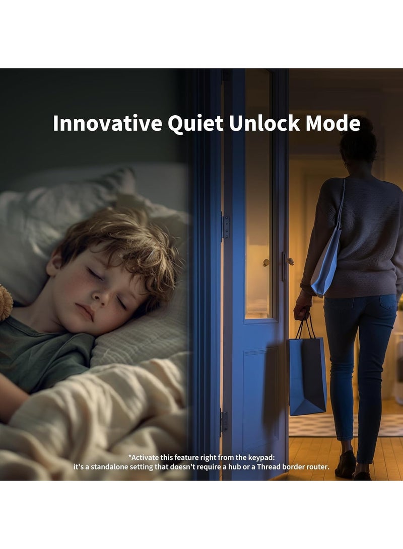 Aqara Smart Lock U200 – Black | Auto-Lock, Silent Motor, Door Status Alert, IPX5 Waterproof, Wide Access Support - Image 3