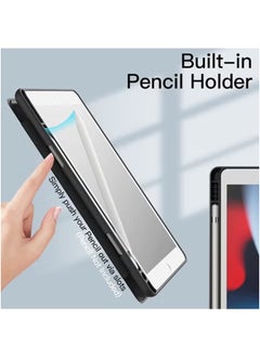 LCYLJGY Case for iPad 10.2-Inch (9th/8th/7th Generation 2021/2020/2019) with Pencil Holder Clear Transparent Back Shell Slim Stand Shockproof Tablet Cover Auto Wake/Sleep  - Image 5