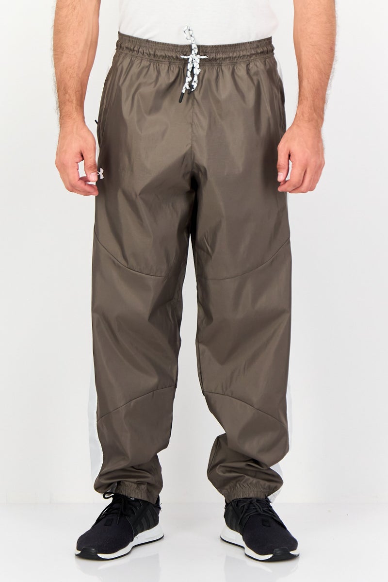 UNDER ARMOUR Men Loose Fit Training Track Pants, Taupe - Image 1