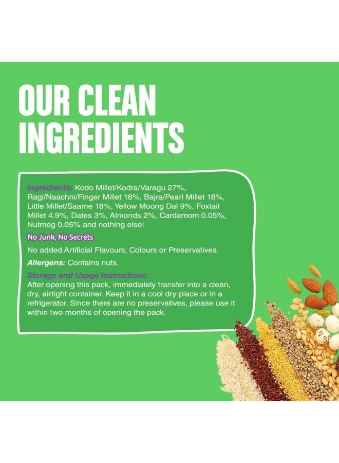 early FOODS Sathu Maavu with Almonds & Dates No added sugar, No Salt, No Milk Porridge Mix - Image 2