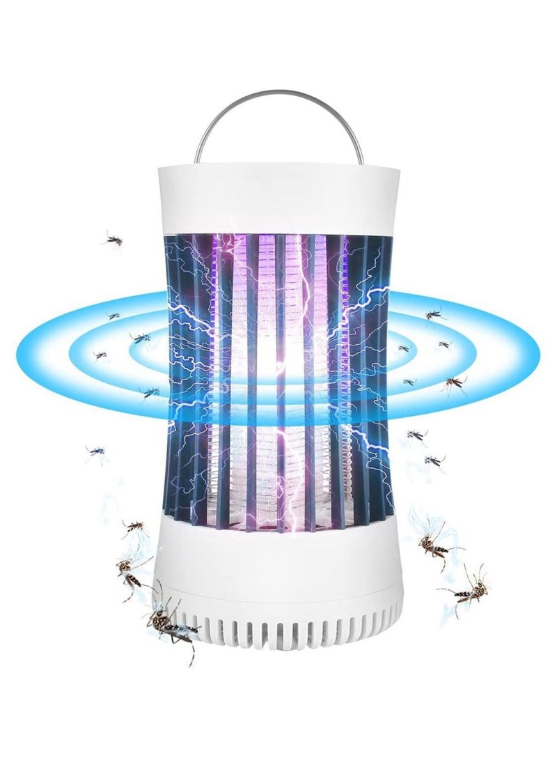 SYOSI Electric Bug Zapper, USB Rechargeable Indoor Outdoor Mosquito Killer Trap Lamp Light with Fan, Electric Portable Insect Killer for Home, Camping, Gnats, Backyard, Patio  - Image 1