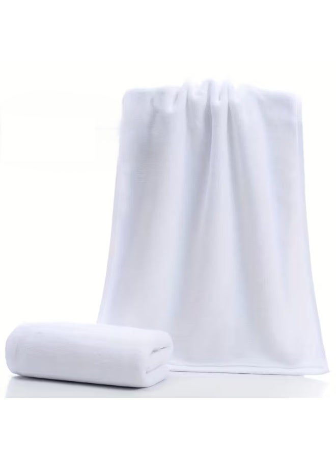 Luxury Bath Towel, 100% Combed Cotton, 650 GSM Highly Absorbent u0026 Quick Dry, Ultra-Soft Hotel Quality Bathroom Towel, 70x140 cm, White (Pack of 1) - Image 2