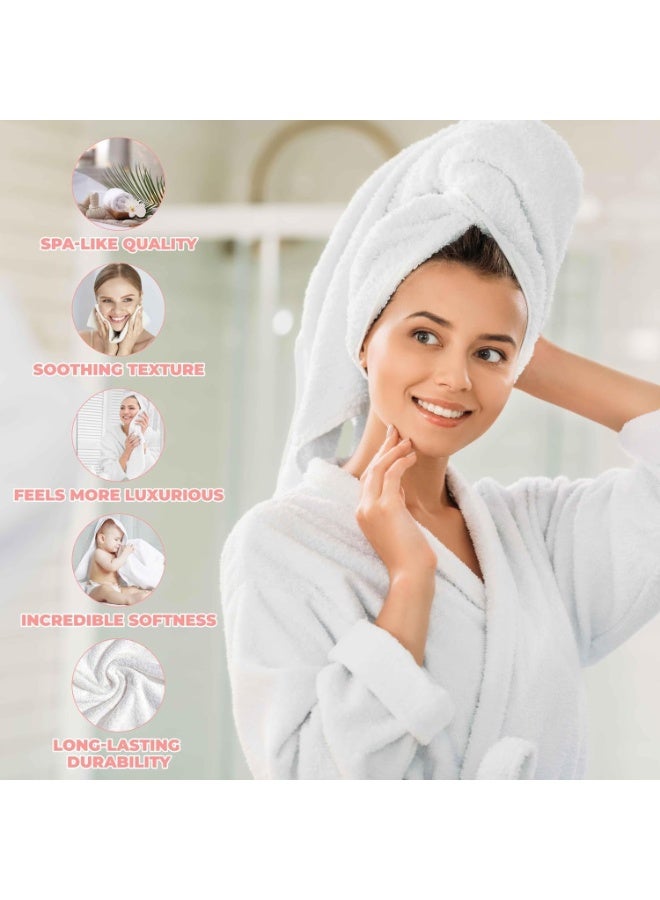 Luxury Bath Towel, 100% Combed Cotton, 650 GSM Highly Absorbent u0026 Quick Dry, Ultra-Soft Hotel Quality Bathroom Towel, 70x140 cm, White (Pack of 1) - Image 5