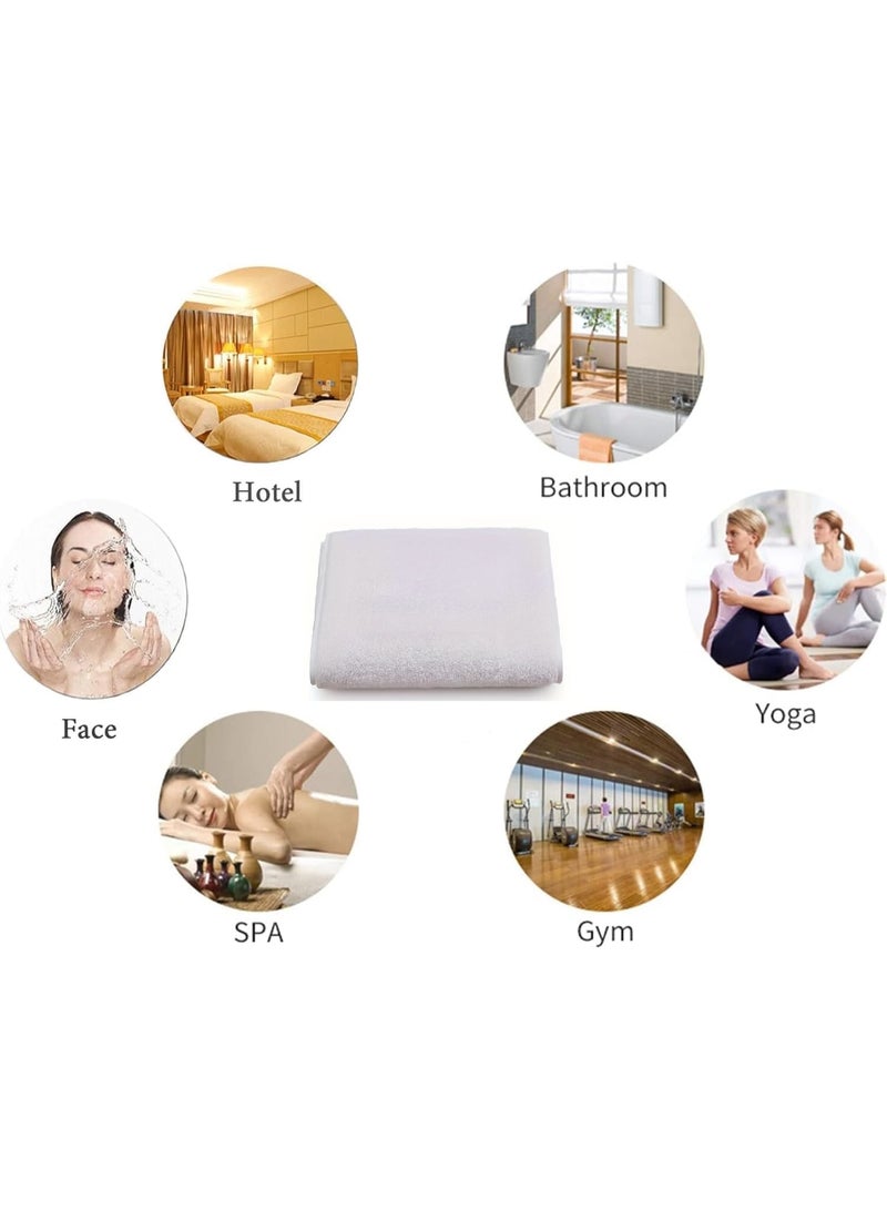 Luxury Bath Towel, 100% Combed Cotton, 650 GSM Highly Absorbent u0026 Quick Dry, Ultra-Soft Hotel Quality Bathroom Towel, 70x140 cm, White (Pack of 1) - Image 4