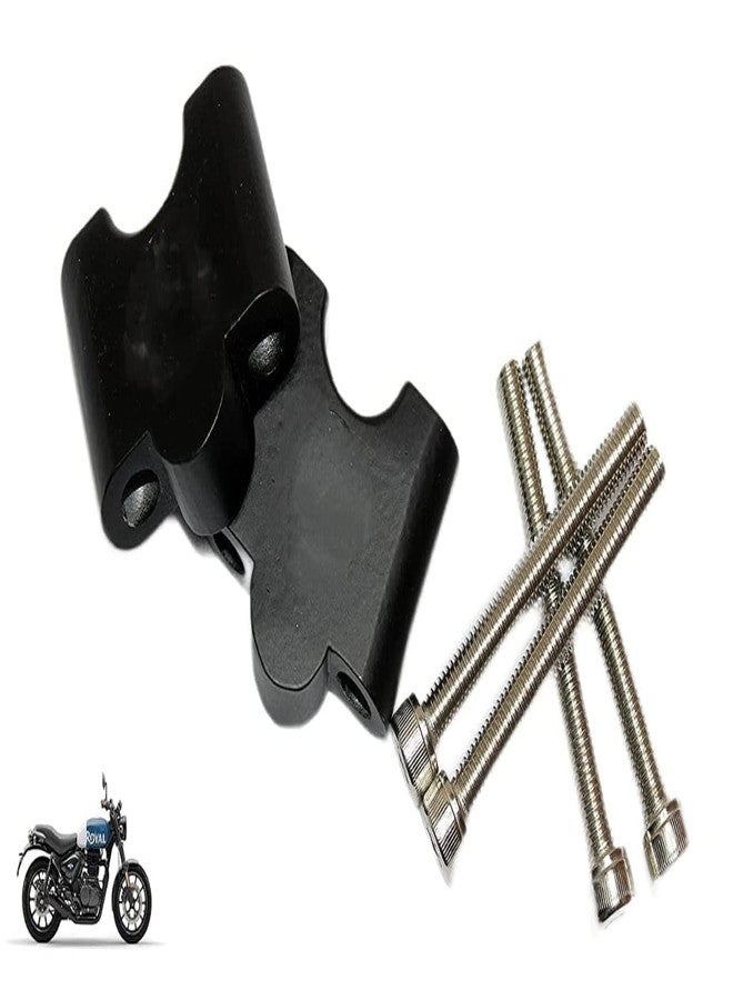 ARTHLAKSH Kohli Bullet Accessories Bike Handle Riser Handlebar Height Risers Clamps Compatible with Hunter 350 (Black 01) - Image 1